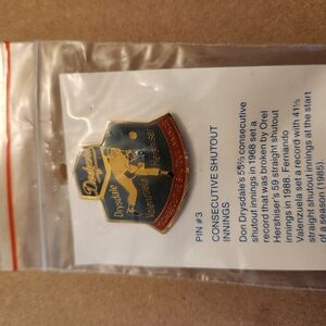 Dodgers Consecutive Shutout Pin